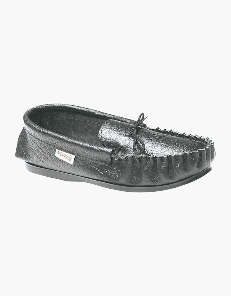 Mokkers Gordon Moccasin Slippers Mens Black