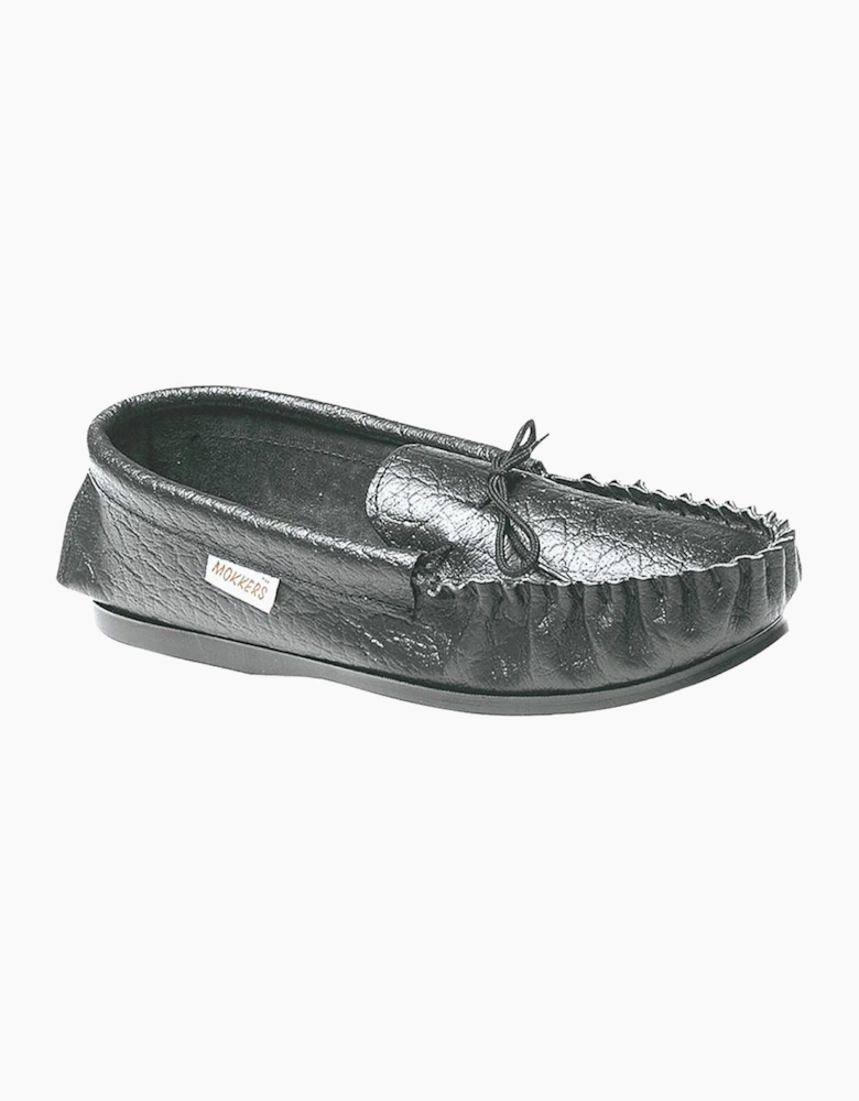 Mokkers Gordon Moccasin Slippers Mens Black
