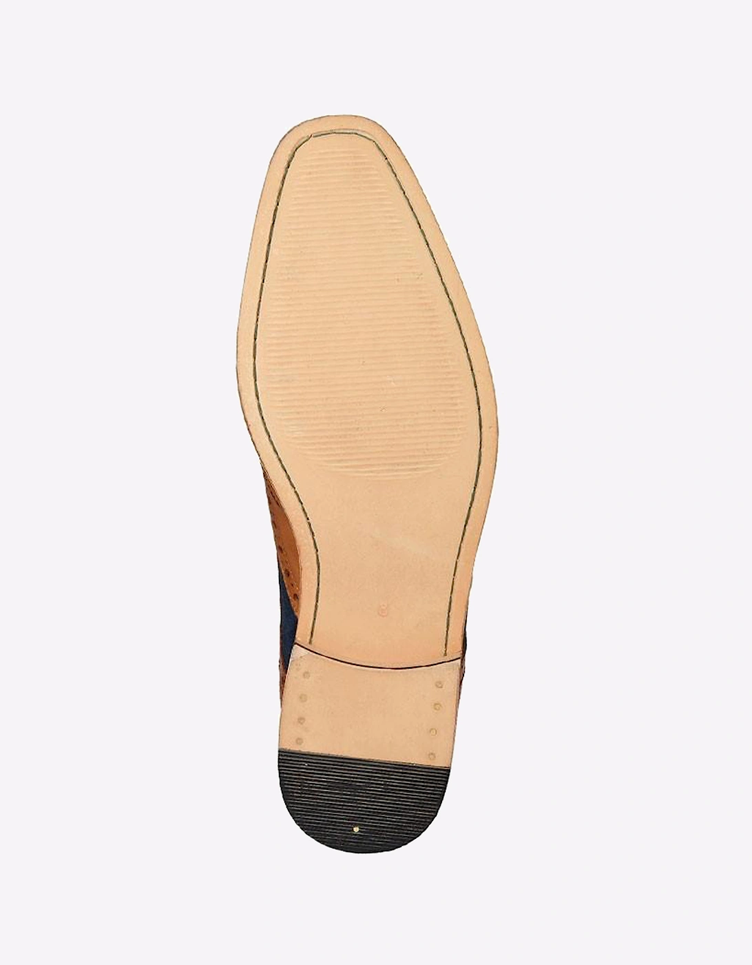 Roamers Canton Leather Mens Tan / Navy