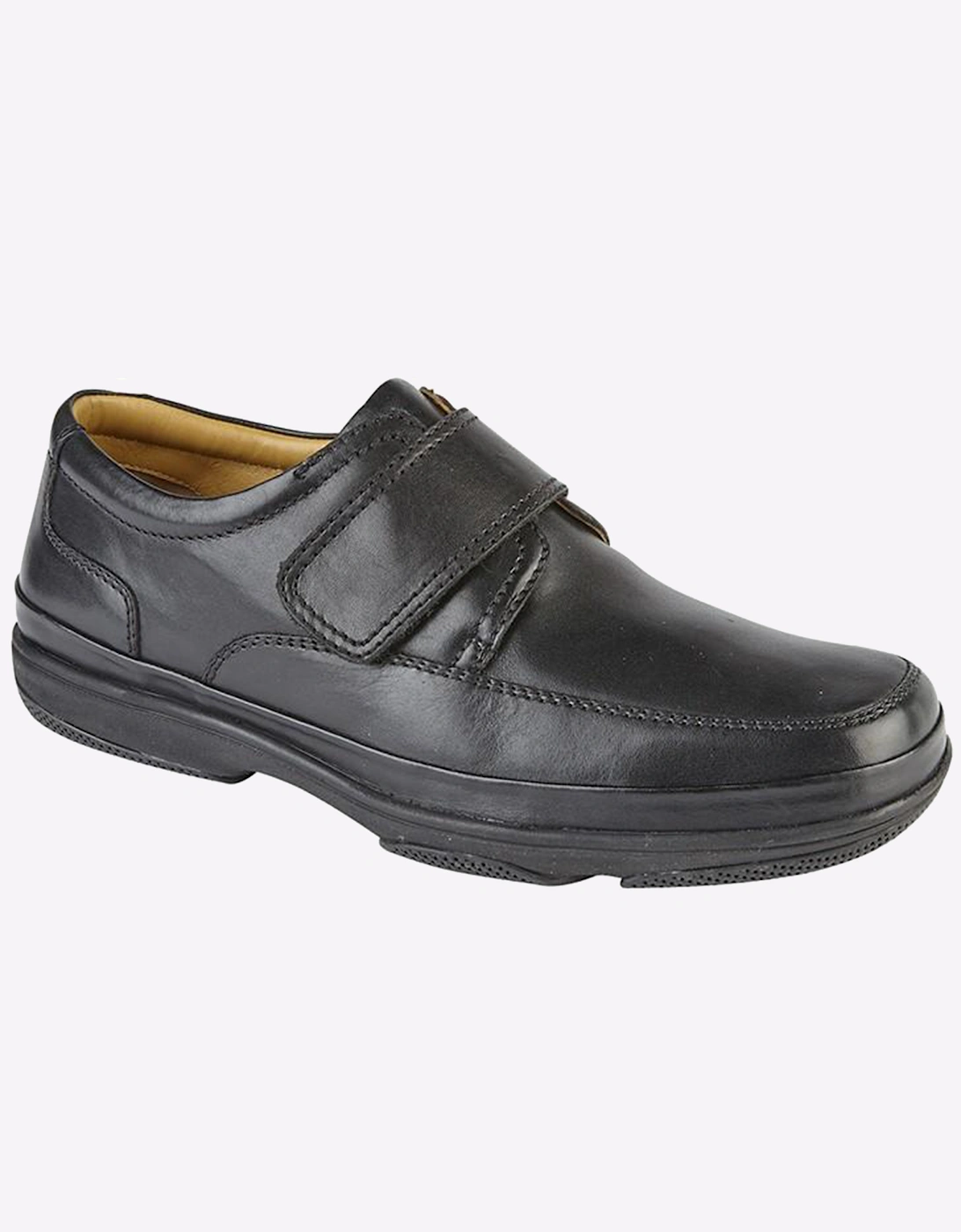Roamers Dexter Leather Shoes Mens Wide Fit Black