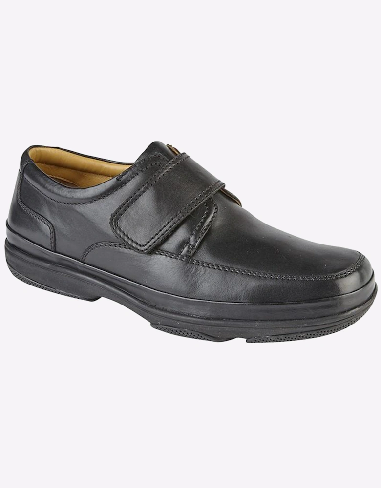Roamers Dexter Leather Shoes Mens Wide Fit Black