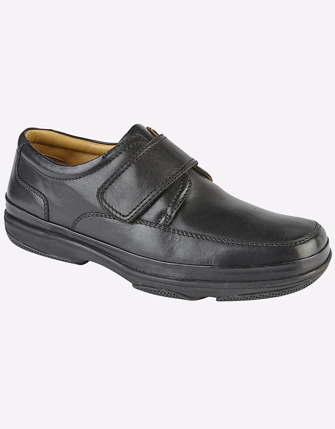 Roamers Dexter Leather Shoes Mens Wide Fit Black