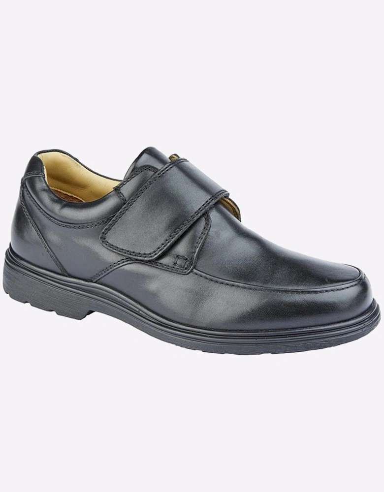 Roamers Union Leather Shoes Mens Wide Fit Black