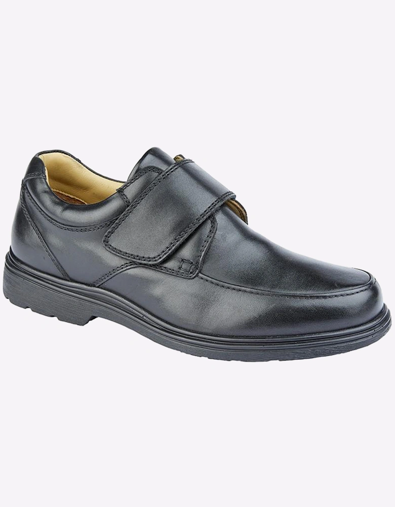 Roamers Union Leather Shoes Mens Wide Fit Black