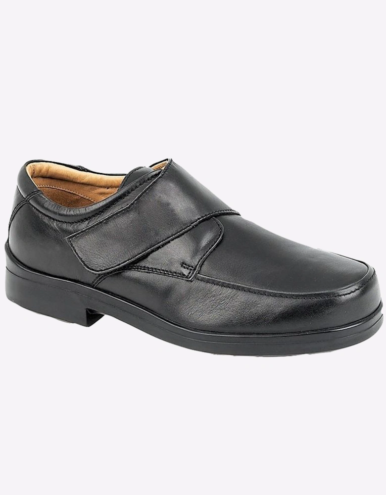 Roamers Litchfield Leather Shoes Mens Wide Fit Black