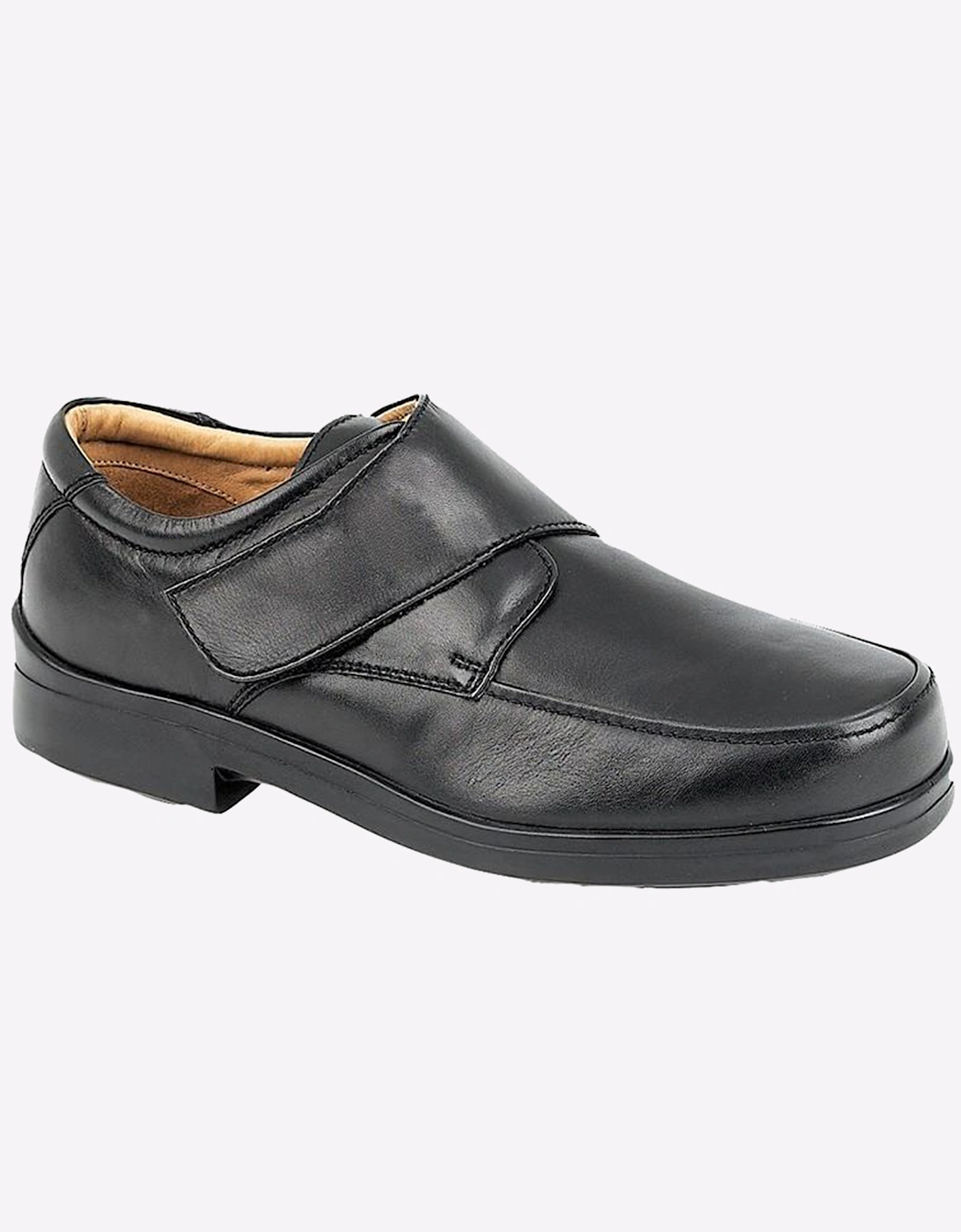 Roamers Litchfield Leather Shoes Mens Wide Fit Black