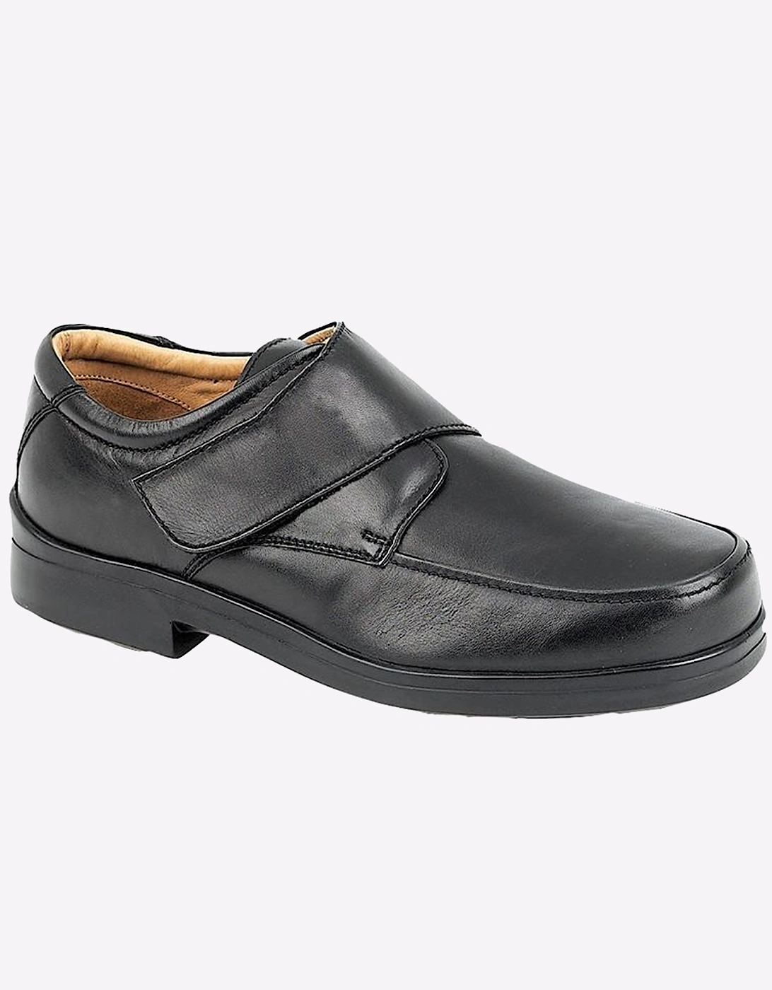 Roamers Litchfield Leather Shoes Mens Wide Fit Black
