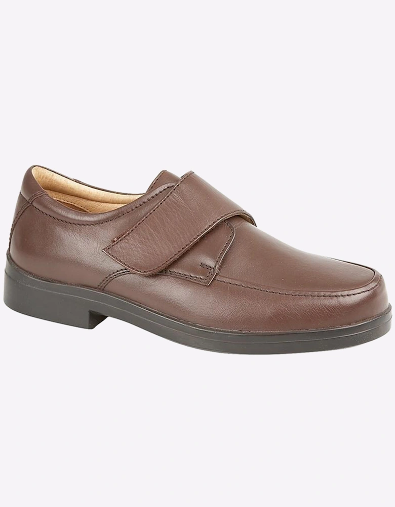 Roamers Litchfield Leather Shoes (Wide Fit) Mens Brown