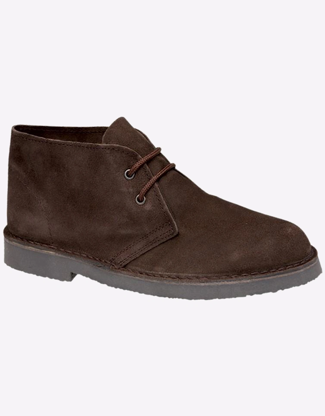 Roamers Clifton Leather Mens Boots Dark Brown