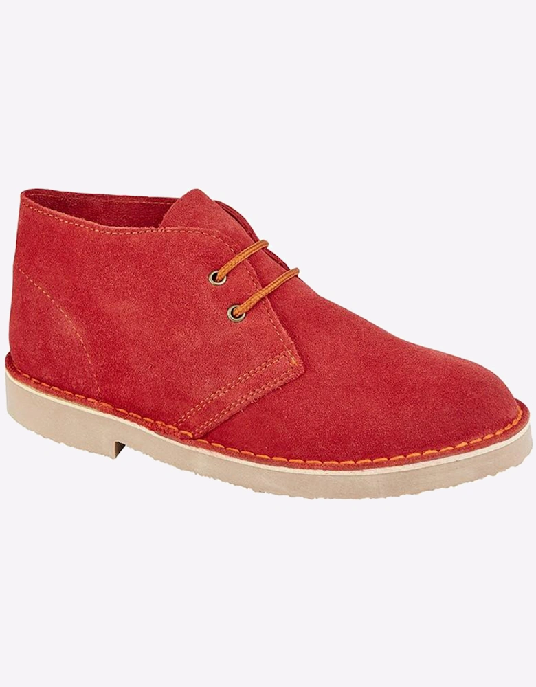 Roamers Clifton Leather Mens Boots Red