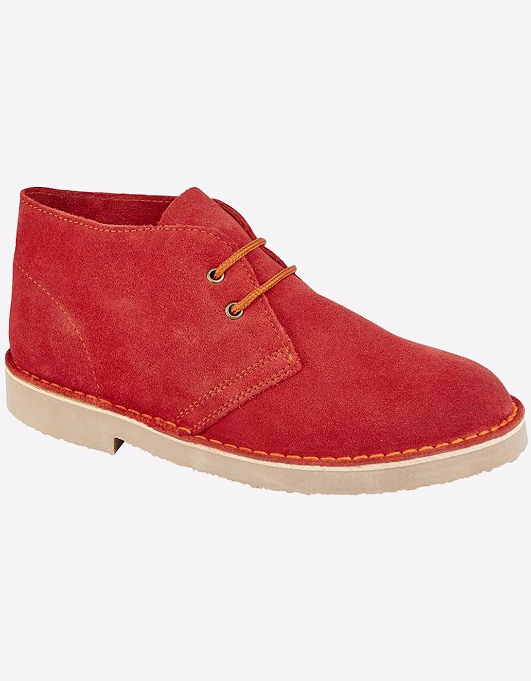Roamers Clifton Leather Mens Boots Red