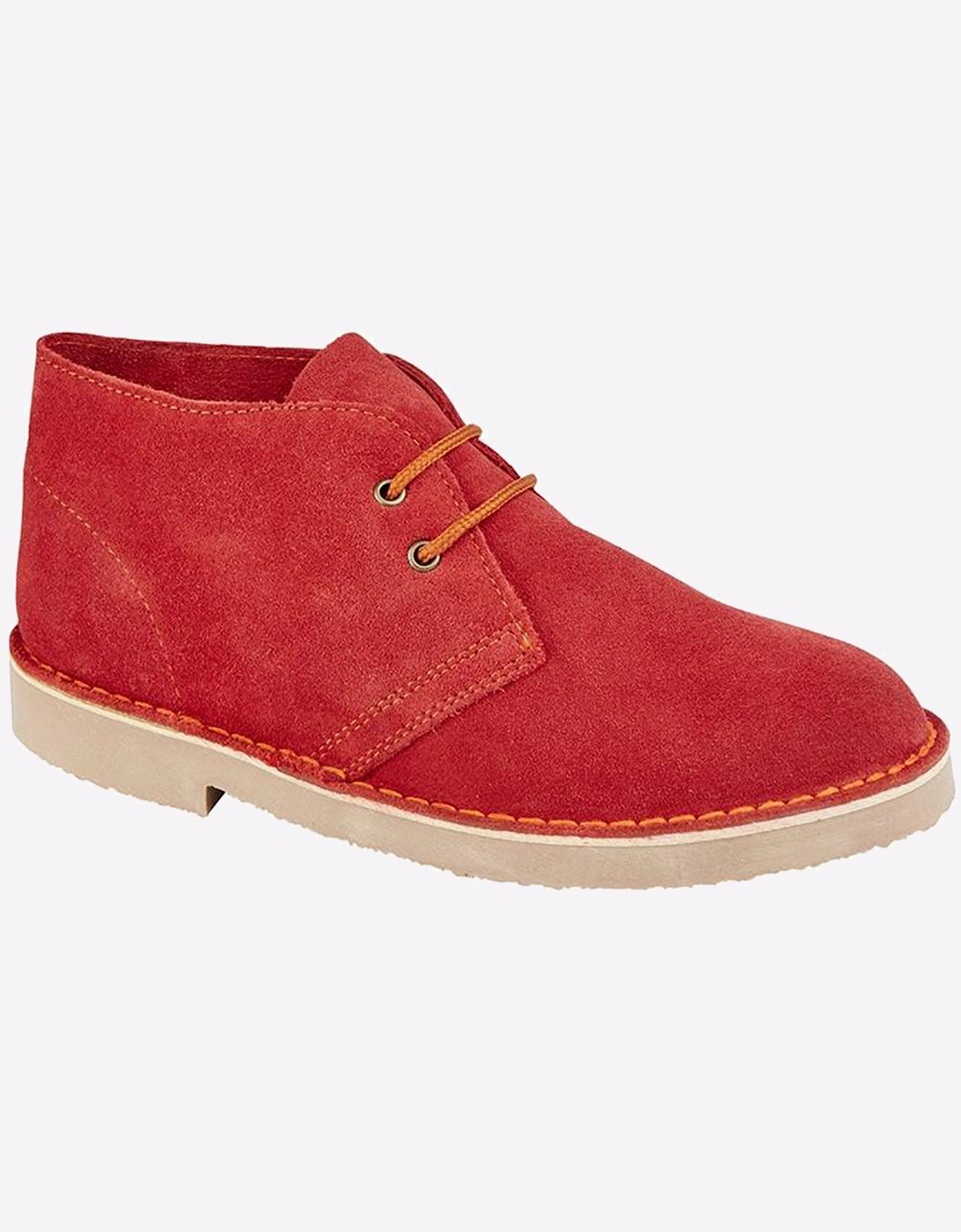 Roamers Clifton Leather Mens Boots Red