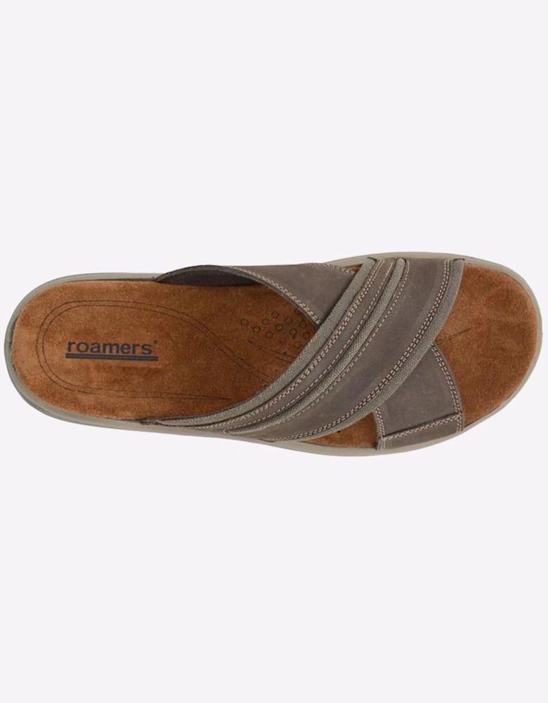 Roamers Continental Mule Sandal Mens Brown