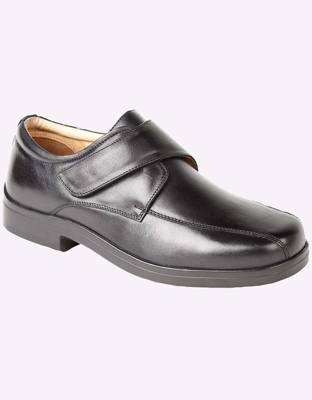 Roamers Freeport Leather Shoe Mens (Extra Wide) Black