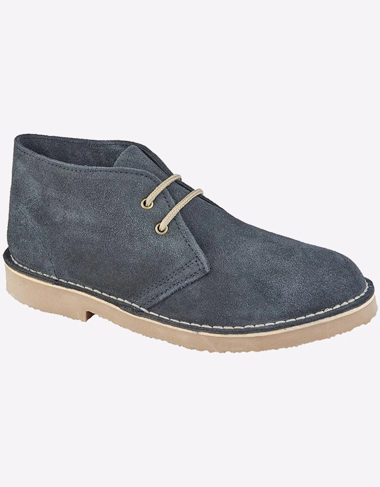 Roamers Clifton Leather Mens Boots Navy Blue