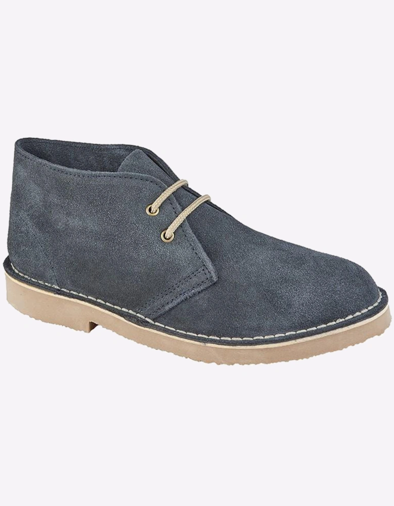Roamers Clifton Leather Mens Boots Navy Blue