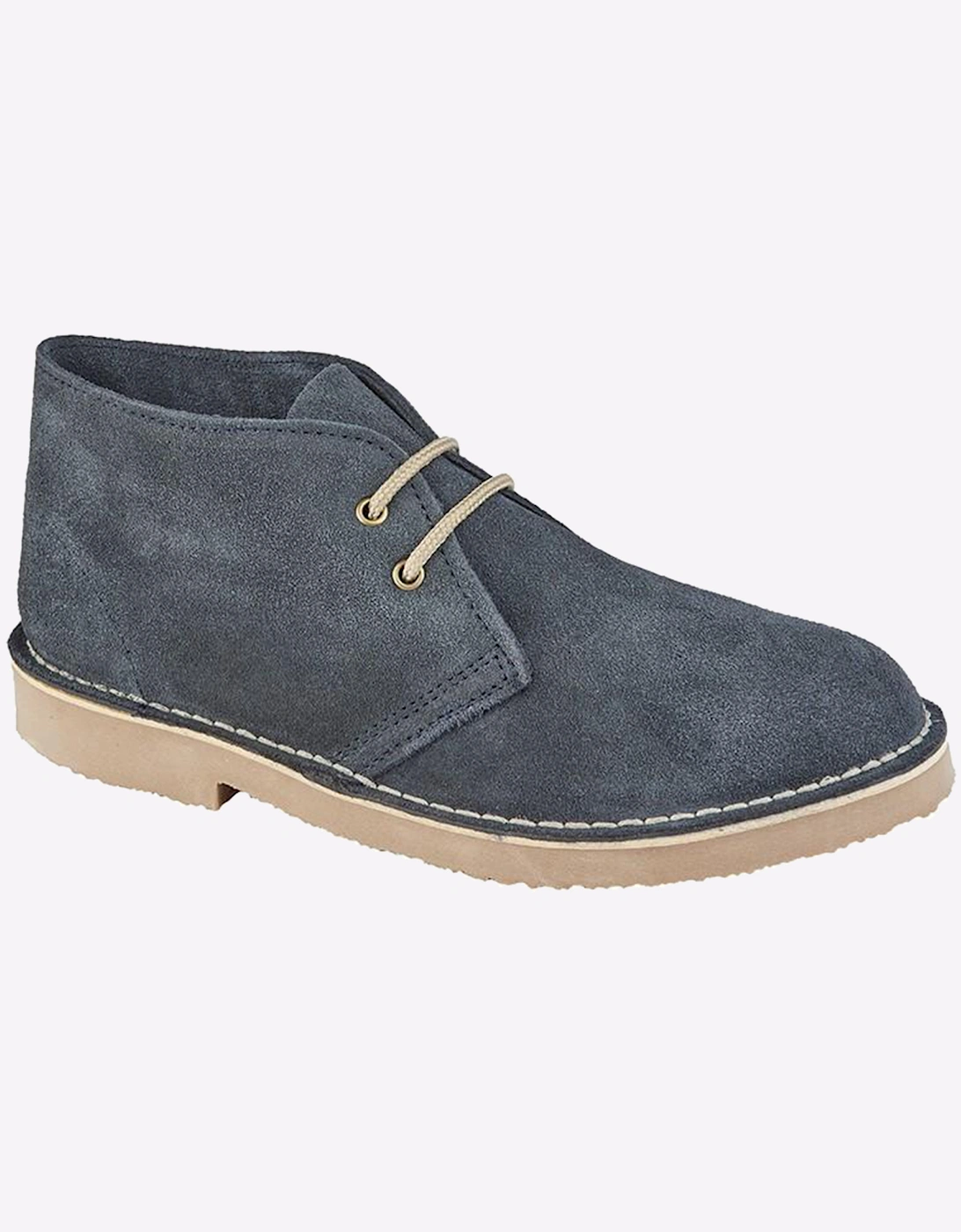Roamers Clifton Leather Mens Boots Navy Blue