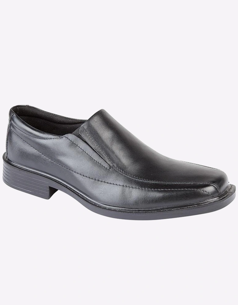 Roamers Harrison Twin Gusset Loafers Mens Black