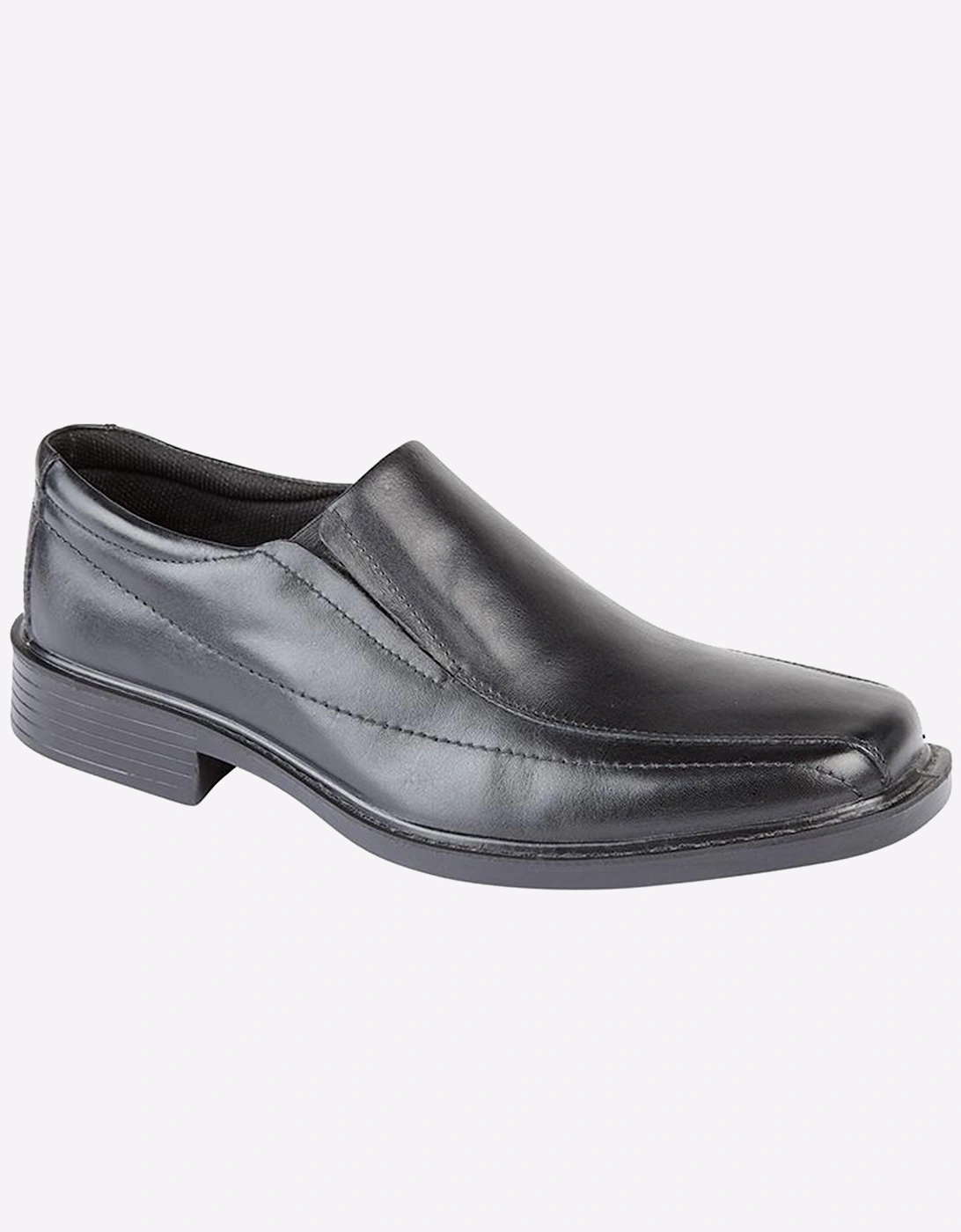 Roamers Harrison Twin Gusset Loafers Mens Black
