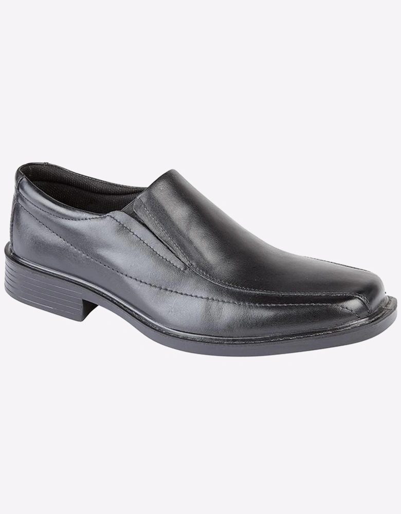 Roamers Harrison Twin Gusset Loafers Mens Black