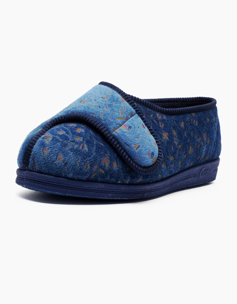 Comfylux Helen Womens Slippers Blueberry Floral