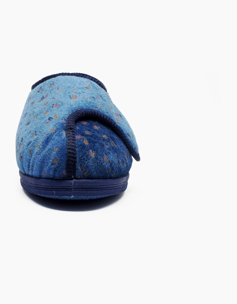 Comfylux Helen Womens Slippers Blueberry Floral