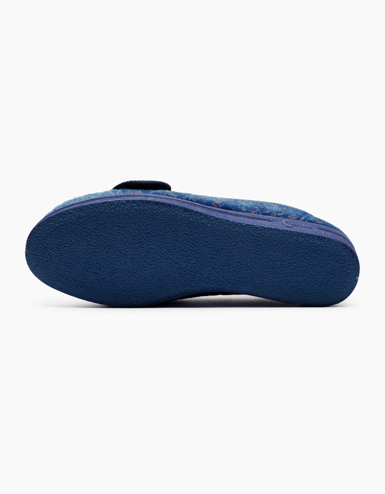 Comfylux Helen Womens Slippers Blueberry Floral