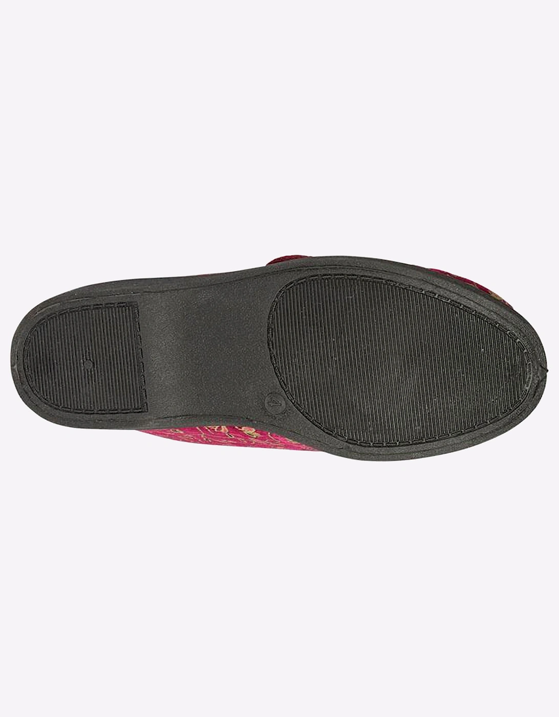 Zedzzz Janice Slippers Womens Wine Floral