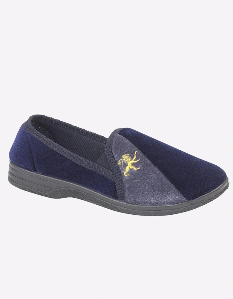 Zedzzz Aaron Slippers Mens Navy Blue/Grey