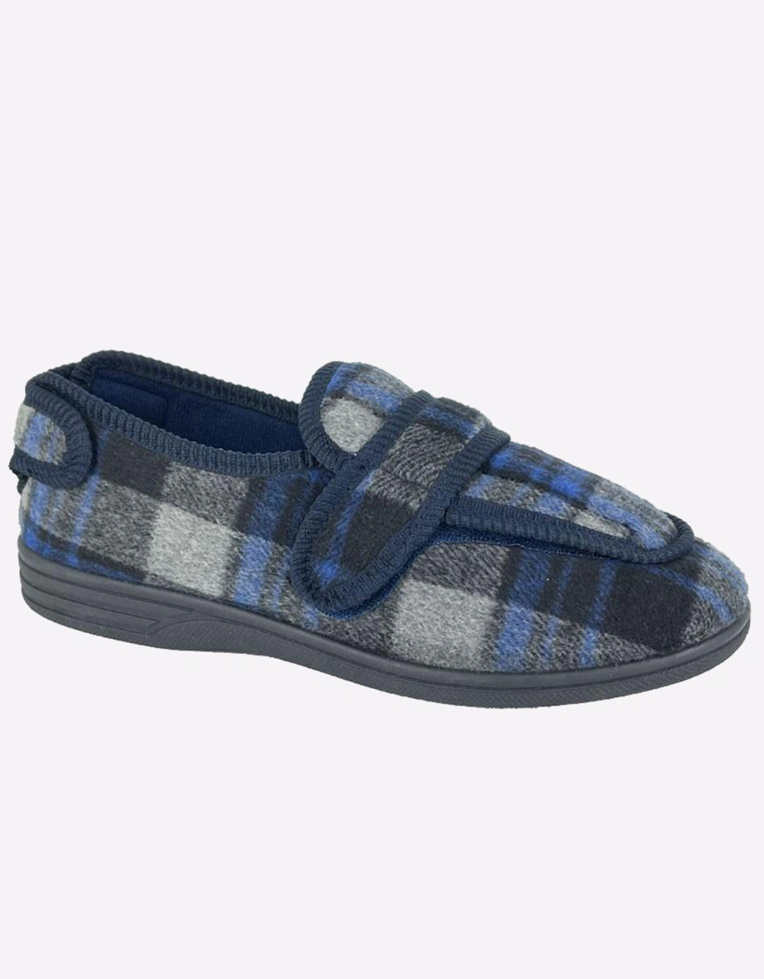Zedzzz Peter Slippers Mens Navy / Blue Check