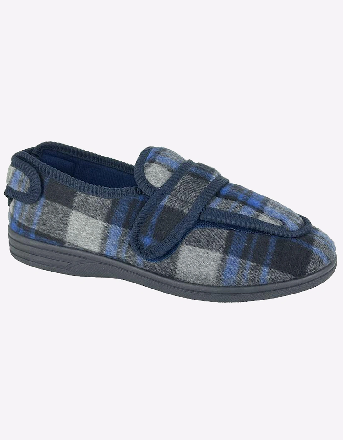 Zedzzz Peter Slippers Mens Navy / Blue Check