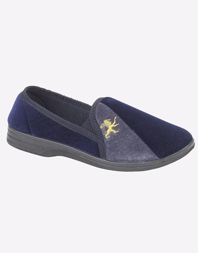 Zedzzz Aaron Slippers Mens Navy Blue/Grey