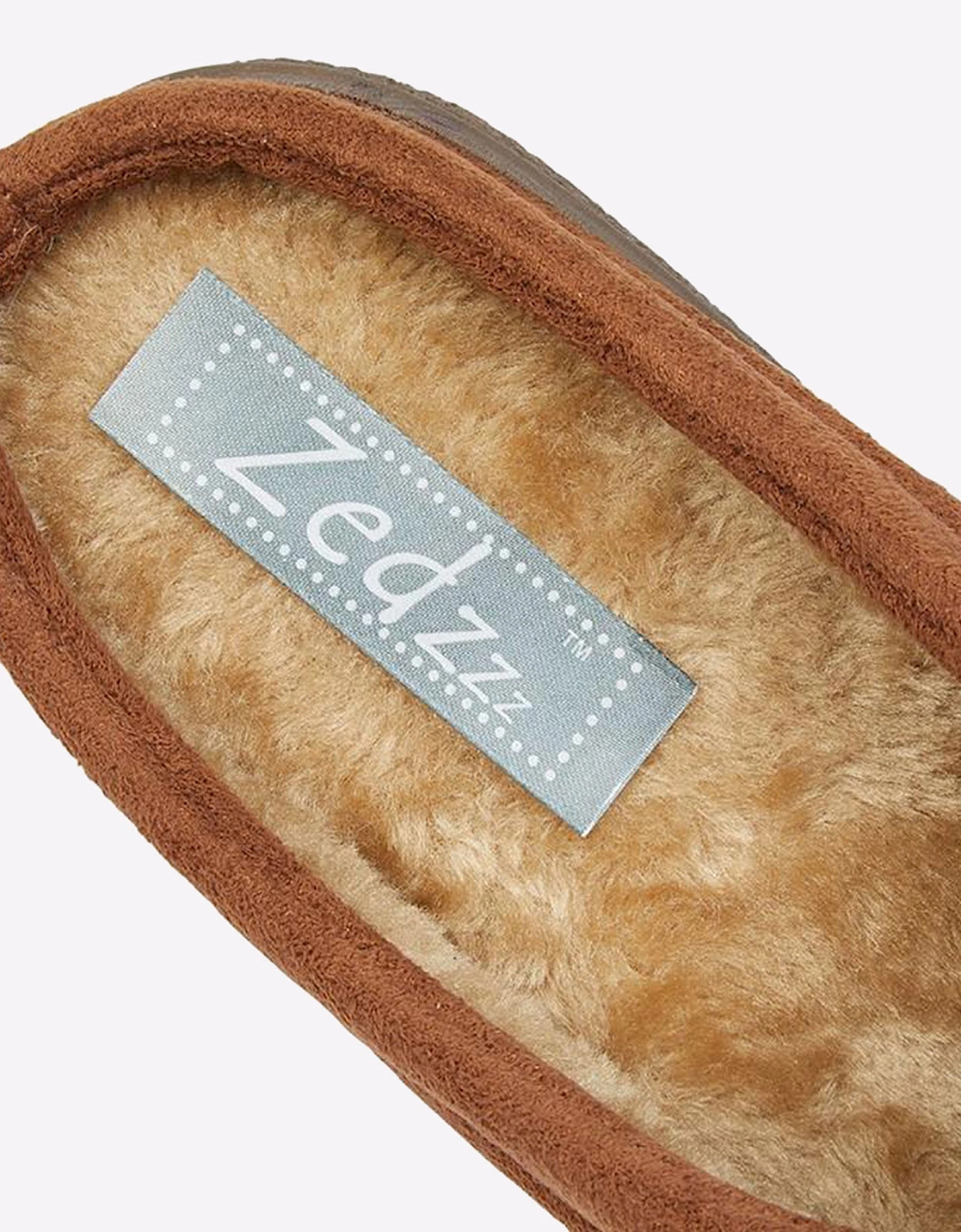 Zedzzz Alex Mule Slippers Mens Tan