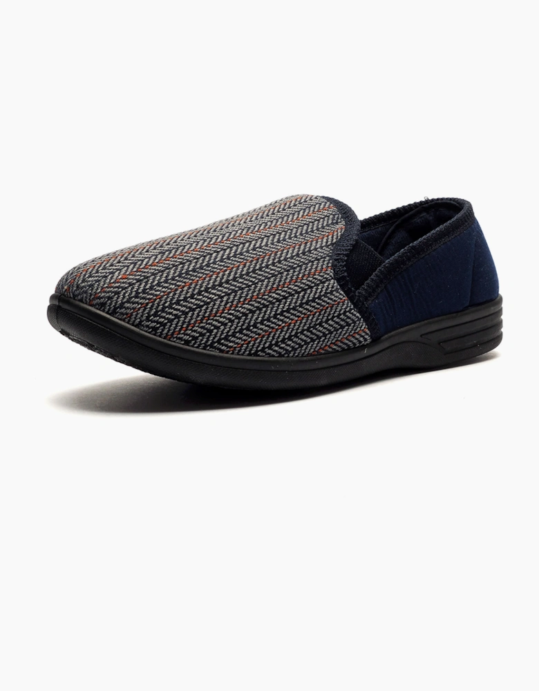 Zedzzz Charles Slippers Mens Navy Blue