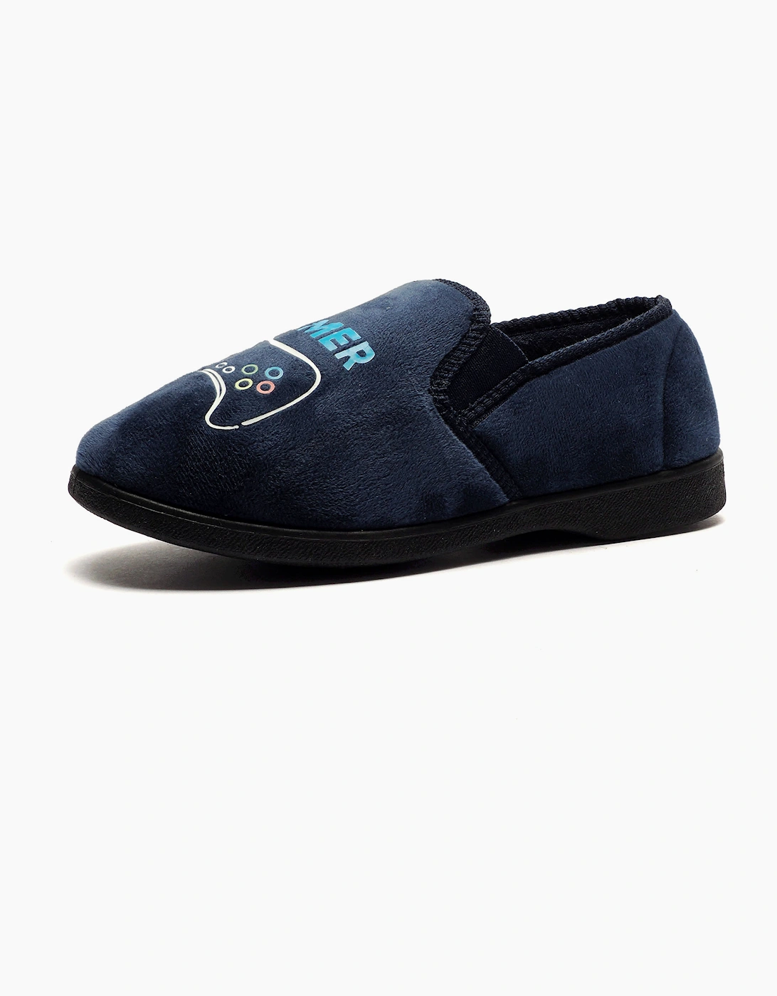 Zedzzz Gamers Slippers Junior Navy Blue