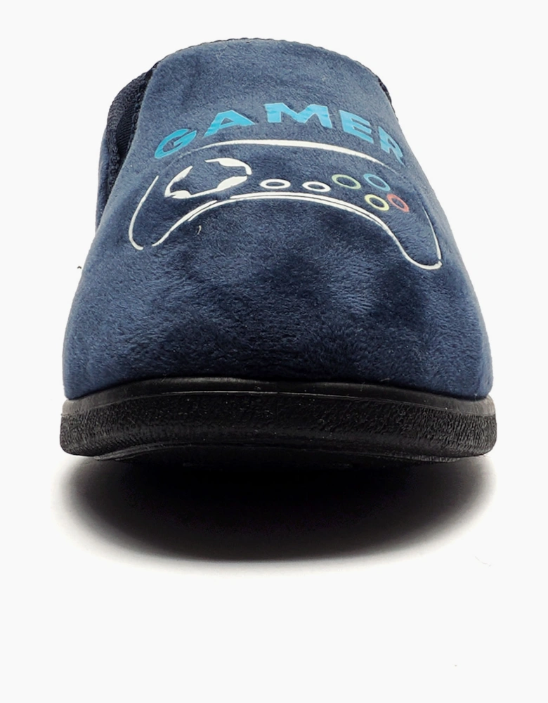 Zedzzz Gamers Slippers Junior Navy Blue
