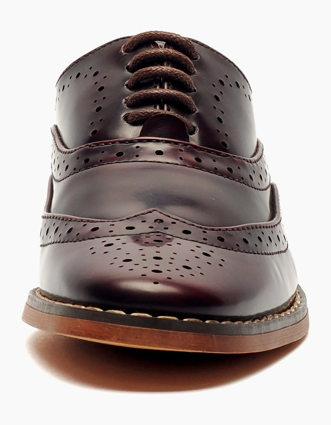 Goor Covina Brogue Shoes Junior Oxblood