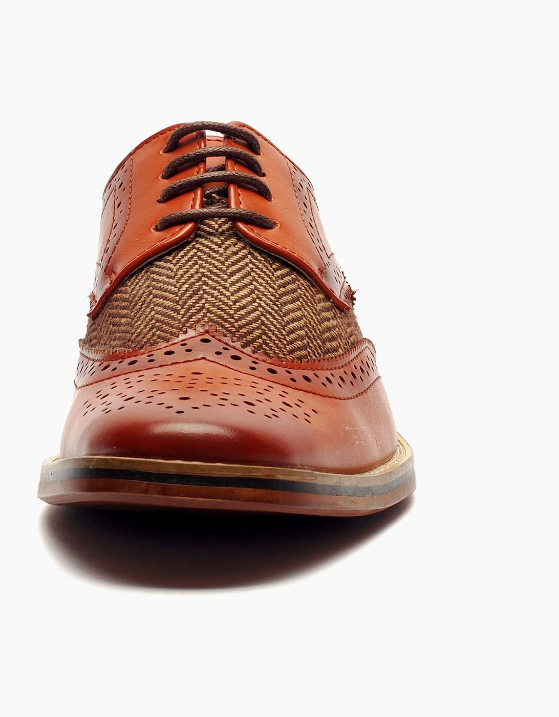 Goor Rossington 4 Eye Brogue Gibson Junior Boys Tan