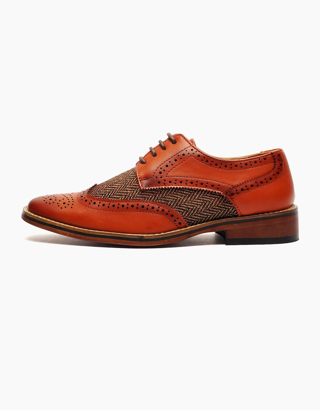 Goor Rossington 4 Eye Brogue Gibson Junior Boys Tan