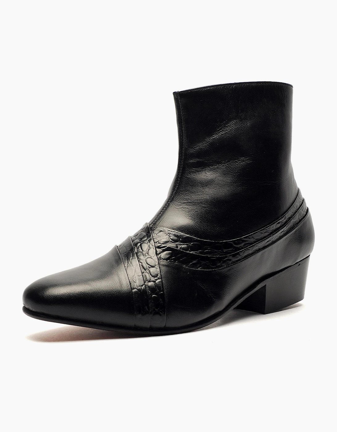 Montecatini Genoa Ankle Boot Mens Black/Reptile