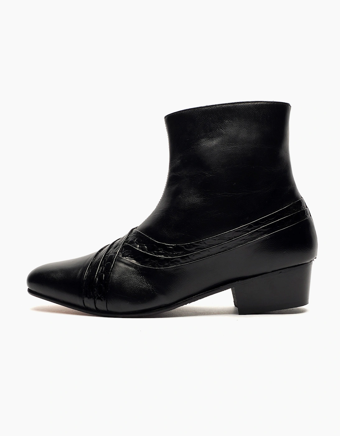 Montecatini Genoa Ankle Boot Mens Black/Reptile