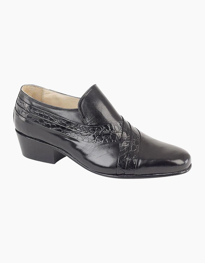 Montecatini Leather Shoe Mens Black/Reptile