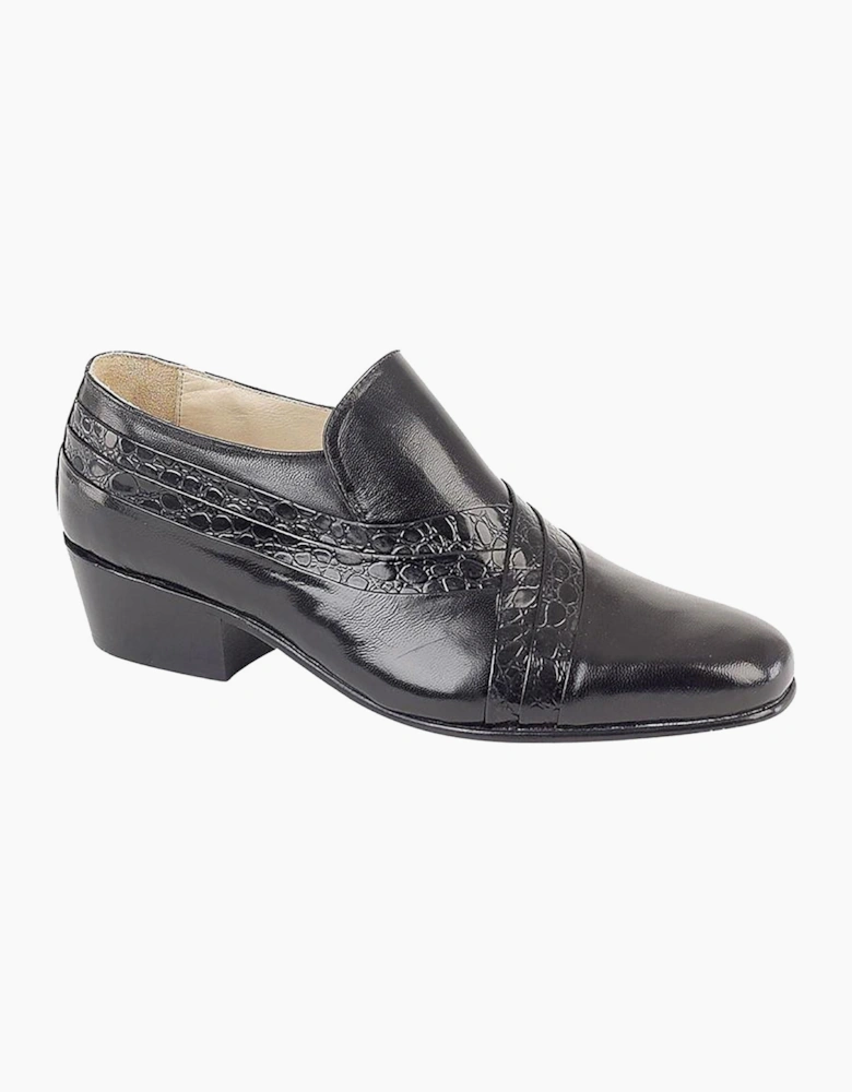 Montecatini Leather Shoe Mens Black/Reptile