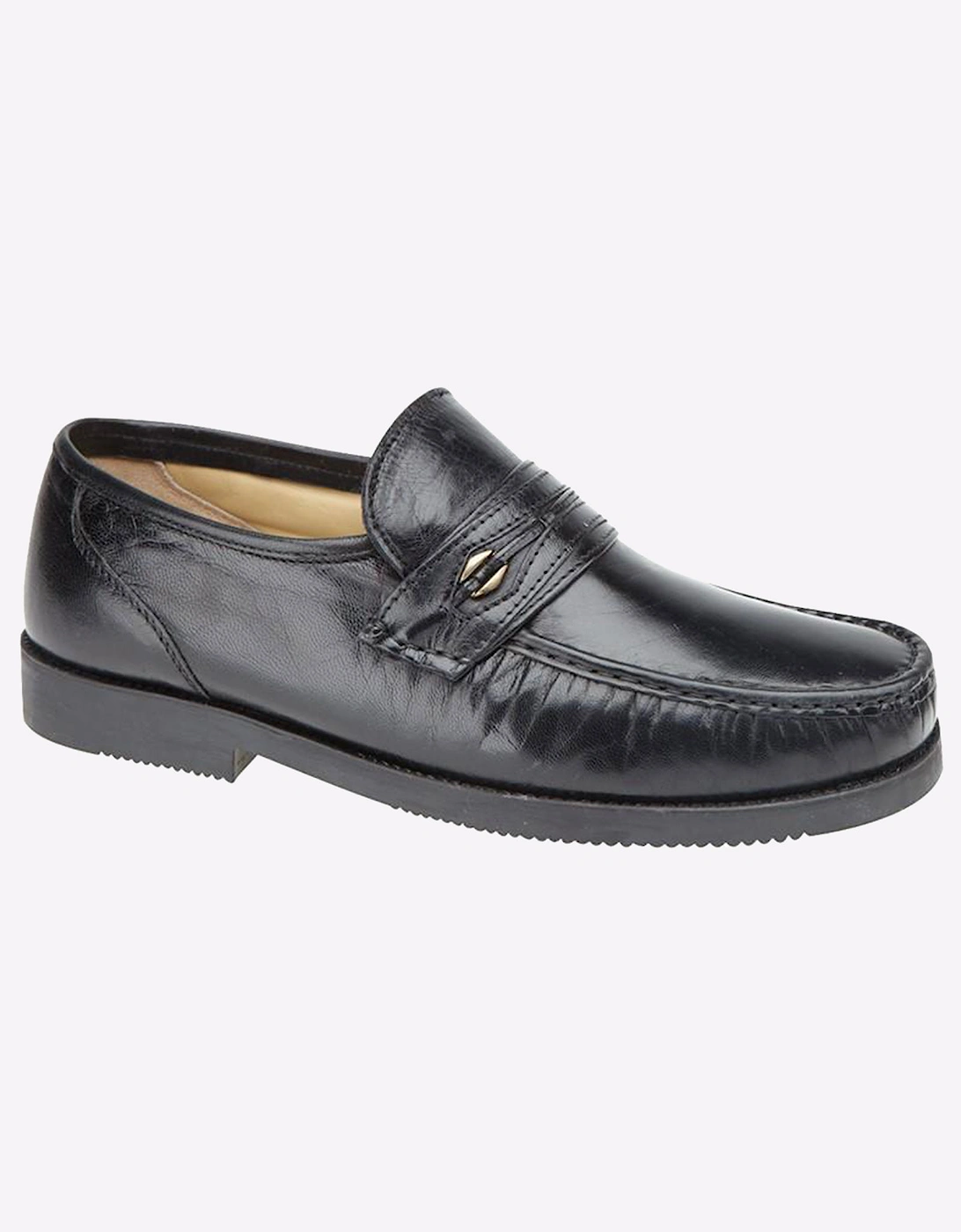 Scimitar Harwich Moccasins (Wide Fit) Mens Black