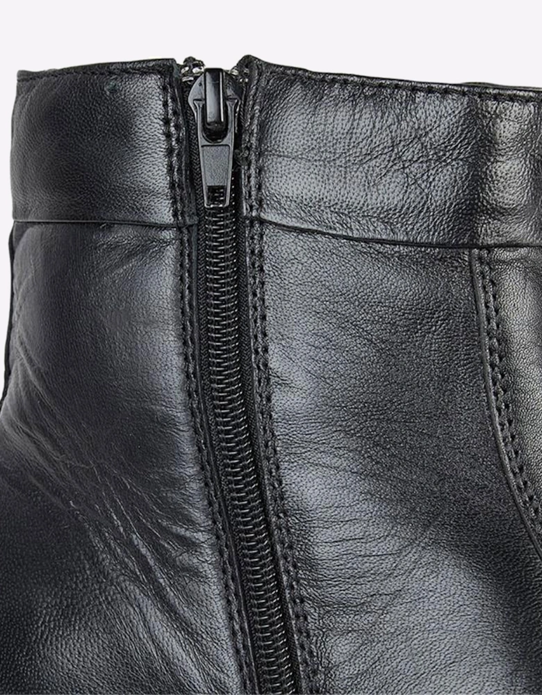 Scimitar Heywood Zip Up Leather Mens Black