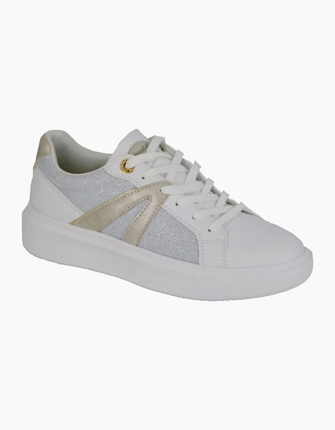 Cipriata Aden Womens Shoes White/Silver Sparkle