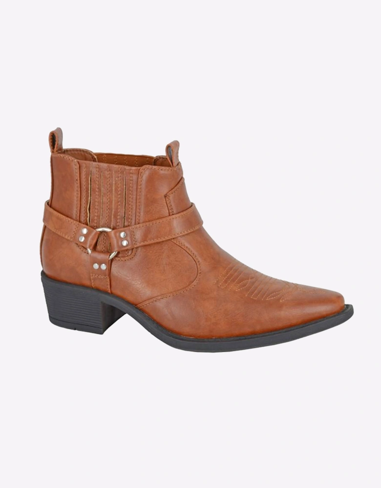 US Brass Eastwood Western Boots Mens Tan