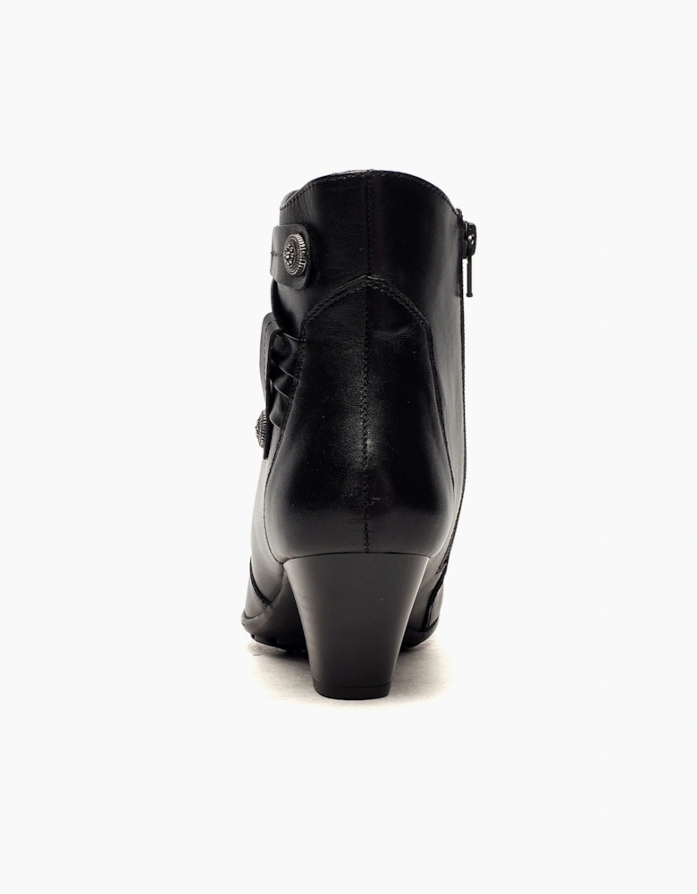 Cipriata Claretta Memory Foam Womens Ankle Boots Black
