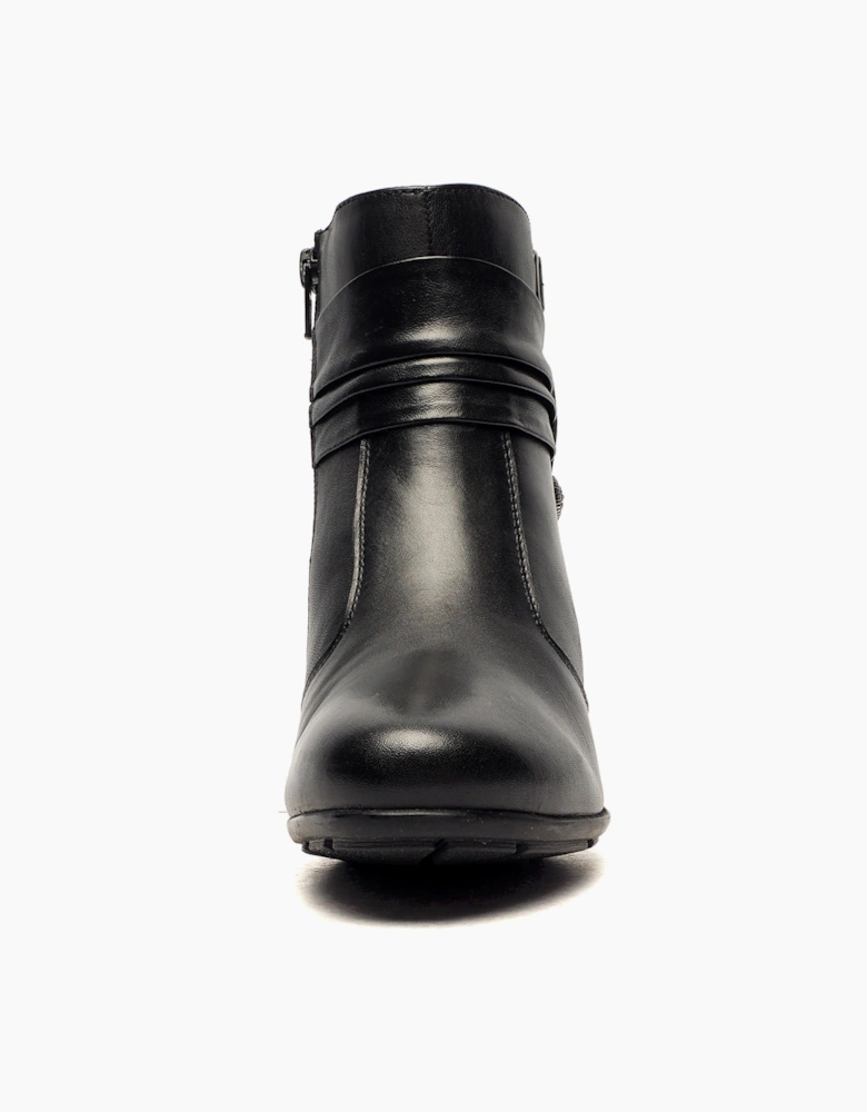 Cipriata Claretta Memory Foam Womens Ankle Boots Black