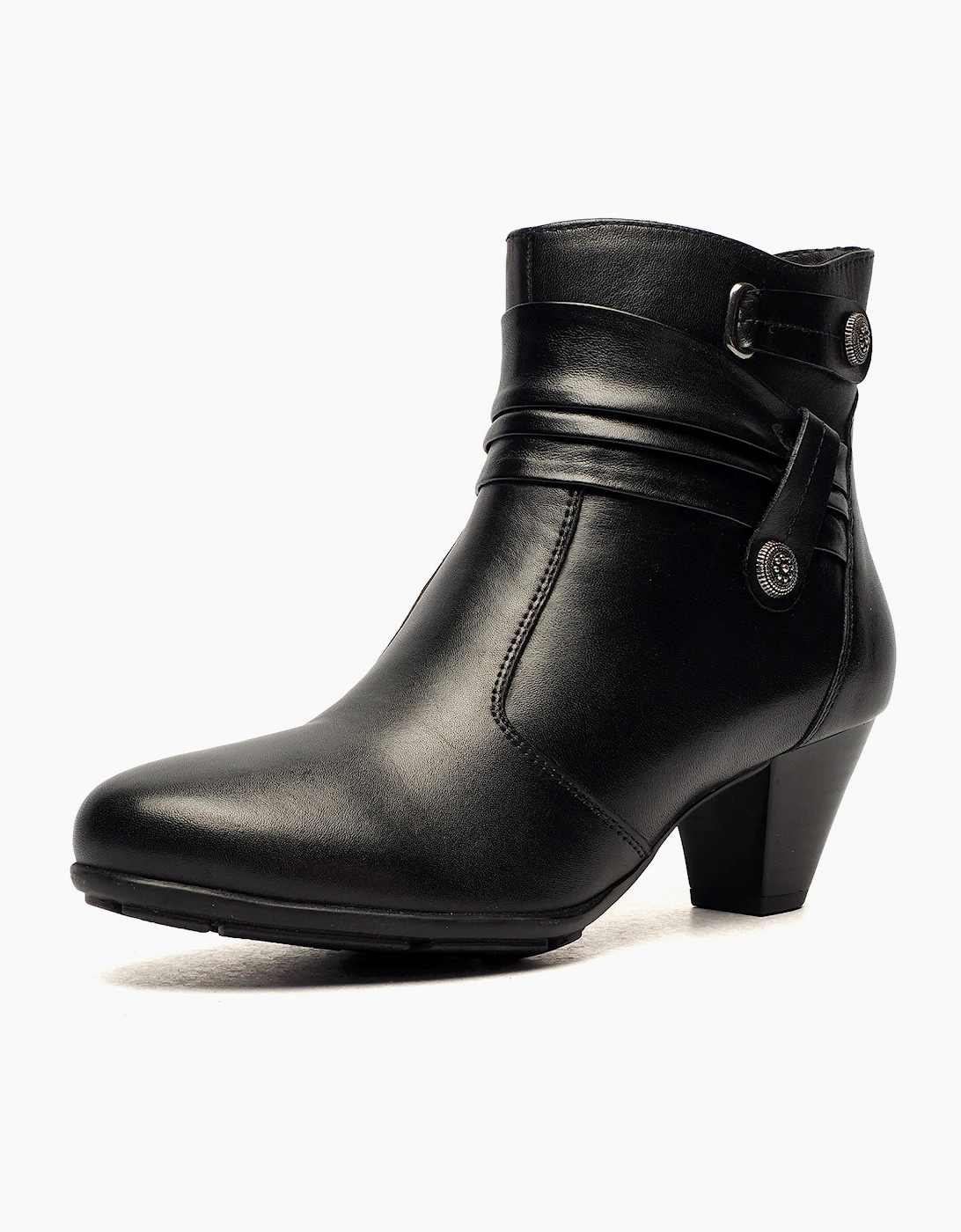 Cipriata Claretta Memory Foam Womens Ankle Boots Black